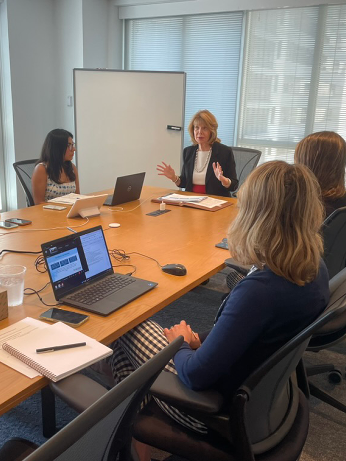 Susan Esserman speaking to Verizon about human trafficking